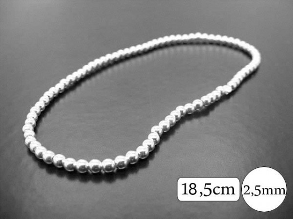 Kugelarmband (18.5 cm) (2.5 mm)