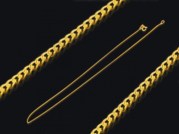 Panzerketten (1mm)(42cm)(3St.) in vergoldet