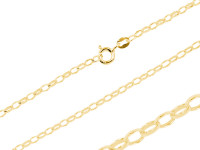 Erbskette oval (2.35 mm) vergoldet Erbskette oval (2.35 mm) vergoldet
