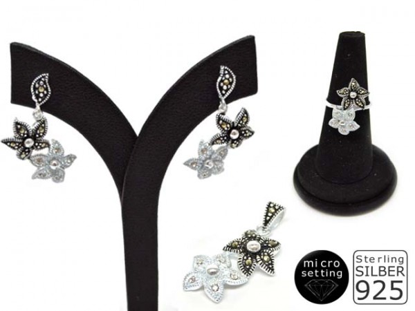 Ohrhänger, Anhänger und Ring Set