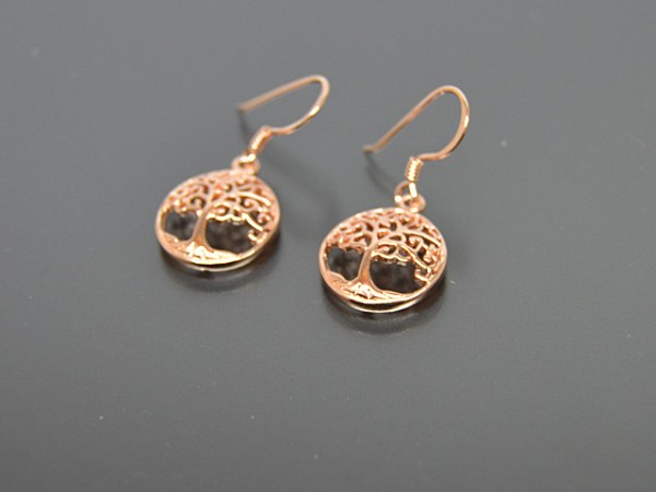 Ohrhänger "Baum des Lebens", rosegold
