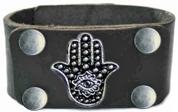 Lederarmband "Hand der Fatima"