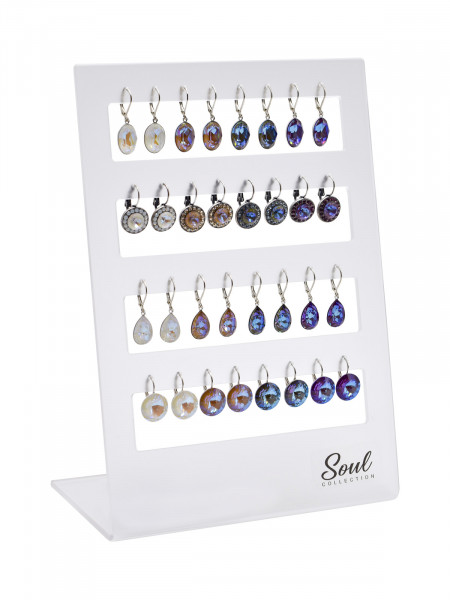 Display Ohrhänger Kombi DeLite mit Premium Crystal (16 Paar)