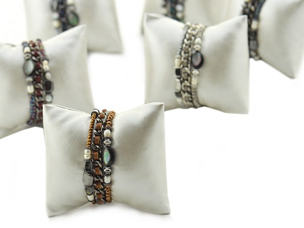 Armband mit Echsteinen und Süßwasserperlen (19 cm)