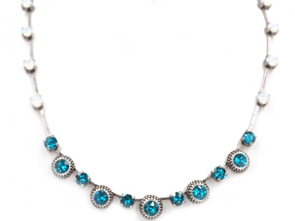 Collier "Lea Blue Zircon" (45 - 50 cm)