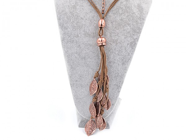 Kette mit Anhängern Blätter (77 cm + 5.0 cm)