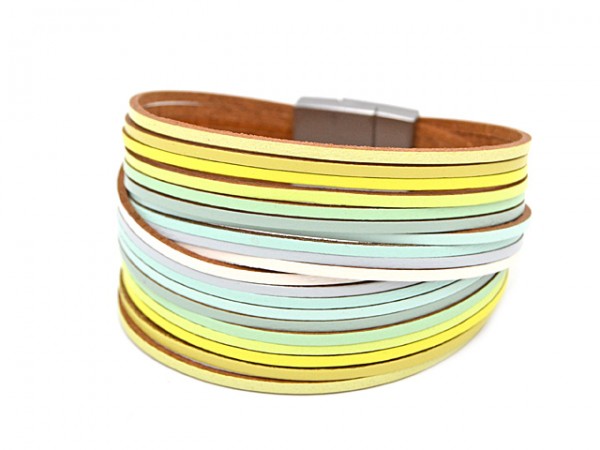 Lederarmband Catia (18 cm) - Grün