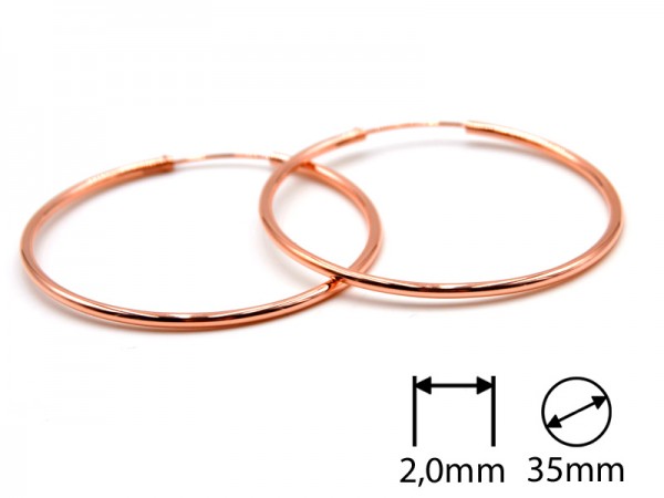 Creolen (2.0 mm x 35 mm) rosévergoldet