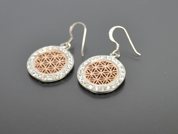 Ohrhänger "Blume des Lebens", rosegold