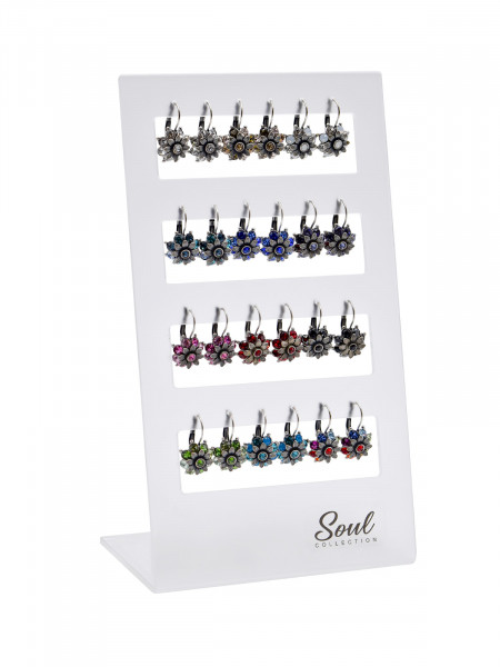Display Ohrhänger Blüte mit Premium Crystal (12 Paar)