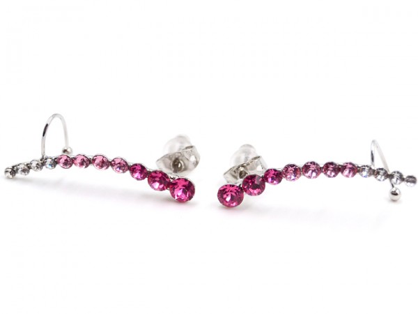 Ear Cuff Sophia mit Premium Crystal - Fuchsia