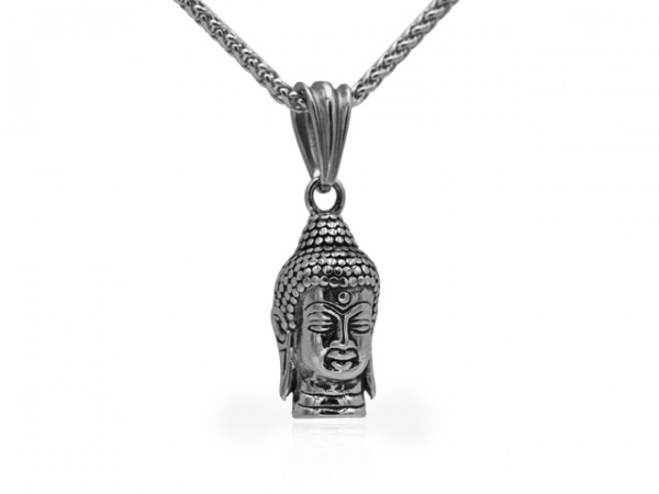 Edelstahlanhänger "Buddhakopf"