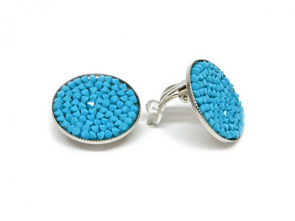 Ohrclip "Crystal Rocks" , Turquoise