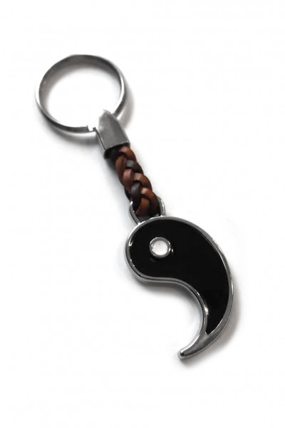 Schlüsselanhänger Yin & Yang Schwarz