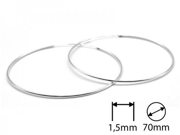 Creolen (1,5 mm)(70 mm) (1Paar)