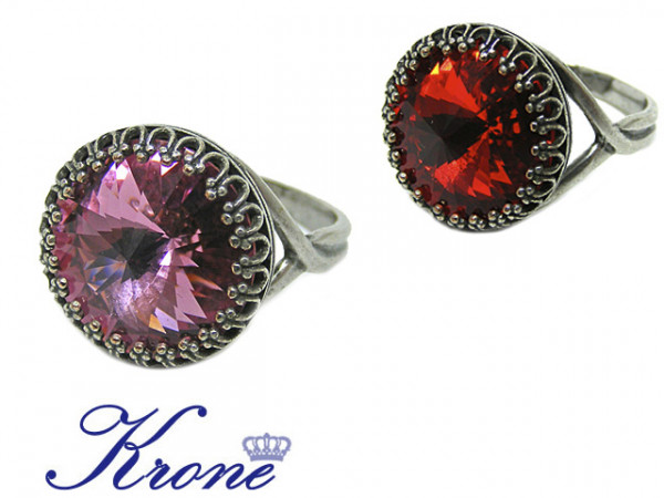 Ring Krone mit Premium Crystal in 14 mm