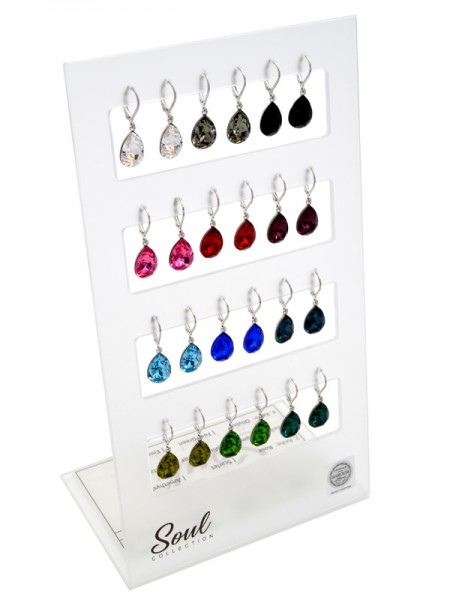 Display Ohrhänger "Tropfen basic" (12 Paar)
