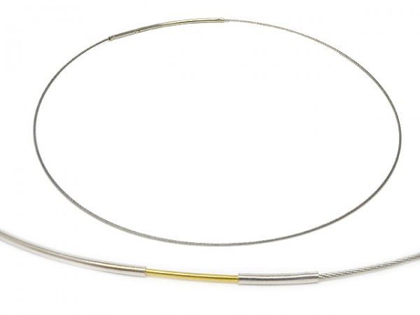 Halsreifen, geflochtener Edelstahldraht (1 mm)(45 cm)