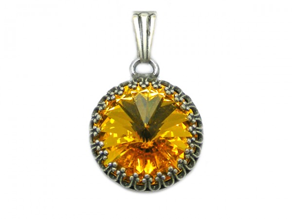 Anhänger Krone mit Premium Crystal - Sun Flower