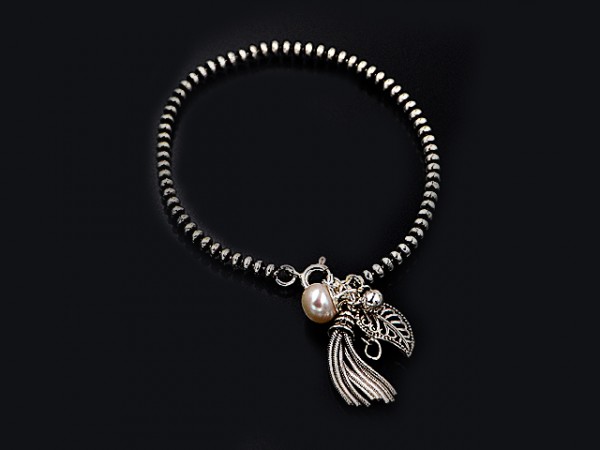 Kugelarmband "Basia" Blatt (17+3cm)