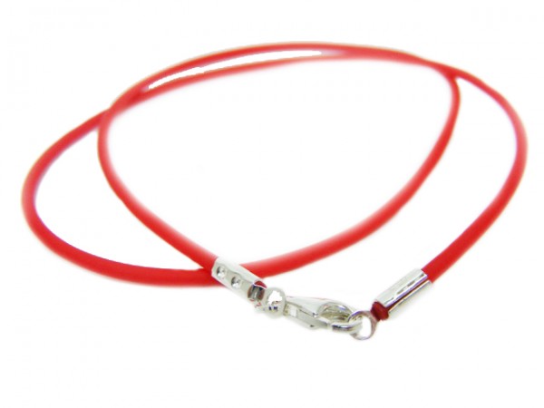 Kautschukkette (2mm) (45 cm) (2 St.) mit Karabiner (Red No.20)