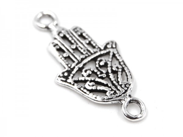 Anhänger Hand der Fatima, Hamsa, Doppelöse