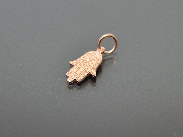 Anhänger Hand der Fatima, Hamsa rosévergoldet