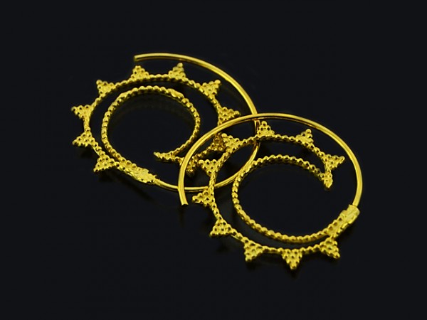 Ohrhänger "Spirale" vergoldet (30mm)