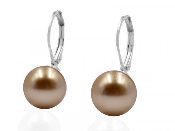 Ohrhänger HKP10BR mit Premium Perle in 10 mm - Gold