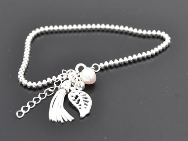 Kugelarmband "Basia Light" Blatt (17+3cm)